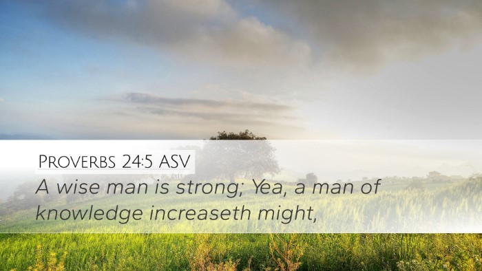 Proverbs 24:5 ASV Bible Verse Image