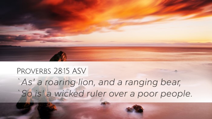 Proverbs 28:15 ASV Bible Verse Image