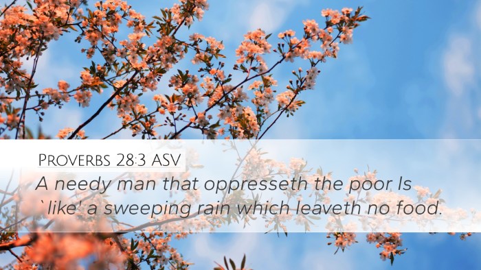Proverbs 28:3 ASV Desktop Wallpaper - A needy man that oppresseth the poor Is `like' a - Desktop Bible Verse Wallpaper
