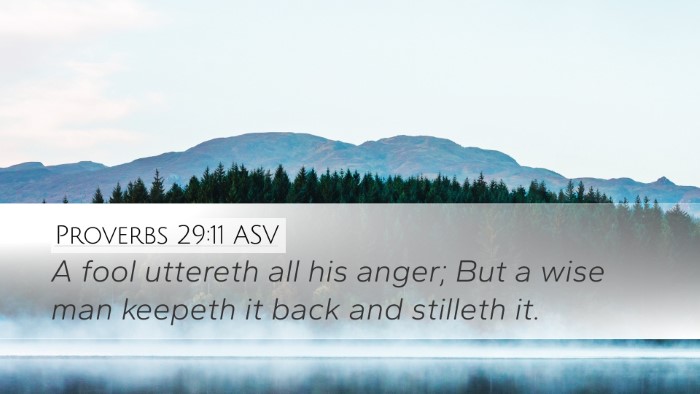 Proverbs 29:11 ASV Bible Verse Image