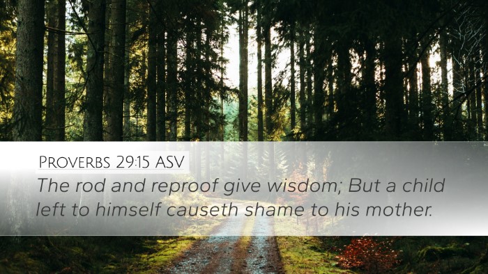 Proverbs 29:15 ASV Bible Verse Image