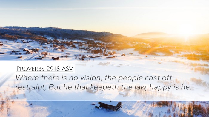 Proverbs 29:18 ASV Bible Verse Image