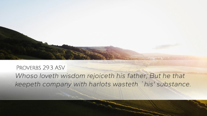 Proverbs 29:3 ASV Bible Verse Image