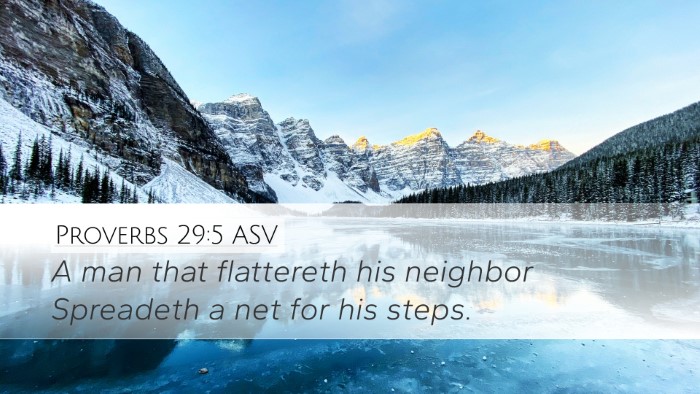 Proverbs 29:5 ASV Bible Verse Image