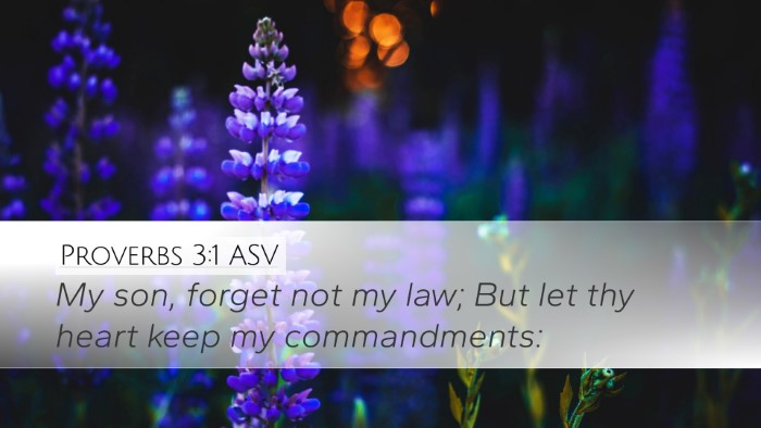 Proverbs 3:1 ASV Bible Verse Image