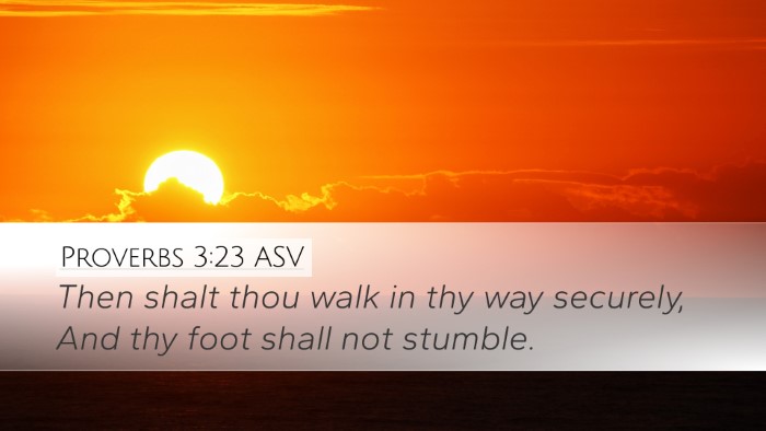 Proverbs 3:23 ASV Bible Verse Image
