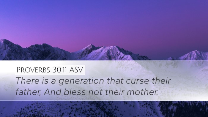Proverbs 30:11 ASV Bible Verse Image