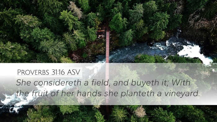 Proverbs 31:16 ASV Bible Verse Image