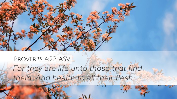 Proverbs 4:22 ASV Bible Verse Image