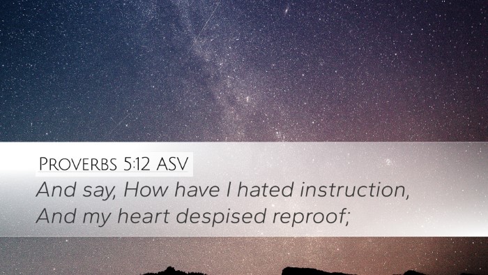 Proverbs 5:12 ASV Bible Verse Image