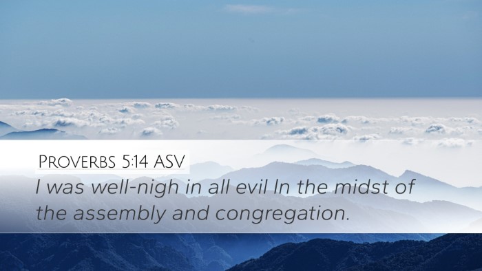 Proverbs 5:14 ASV Desktop Wallpaper - I was well-nigh in all evil In the midst of the - Desktop Bible Verse Wallpaper