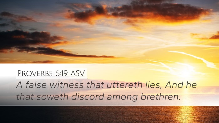 Proverbs 6:19 ASV Desktop Wallpaper - A false witness that uttereth lies, And he that - Desktop Bible Verse Wallpaper
