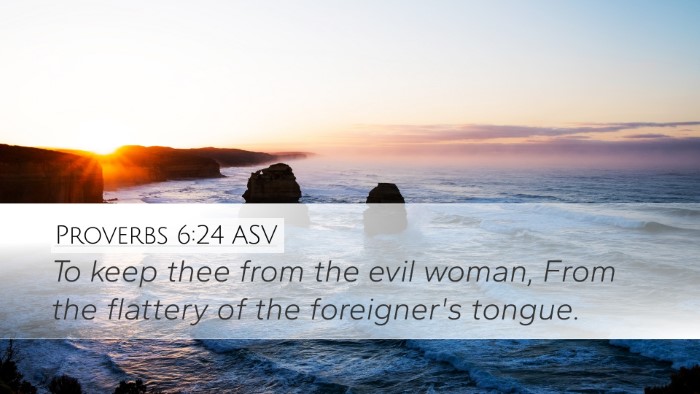 Proverbs 6:24 ASV Bible Verse Image