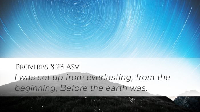 Proverbs 8:23 ASV Bible Verse Image