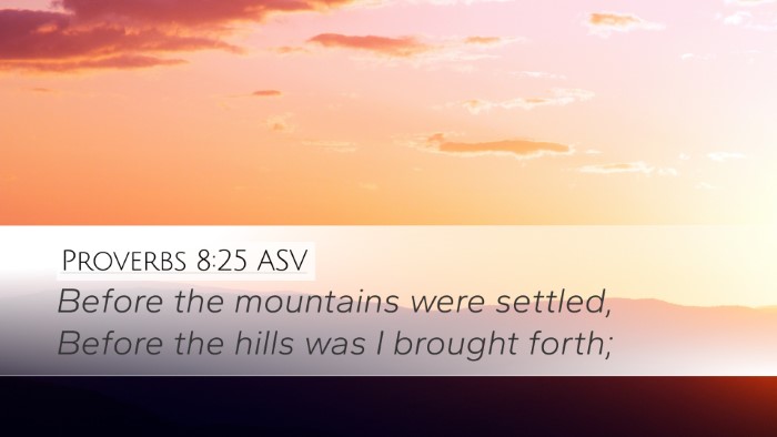 Proverbs 8:25 ASV Bible Verse Image