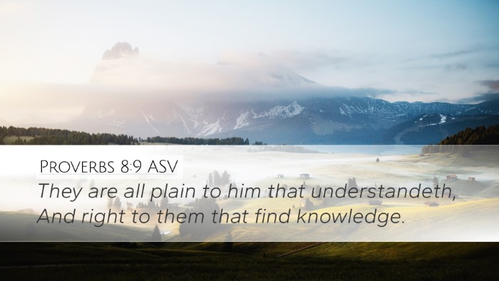 Proverbs 8:9 ASV Bible Verse Image