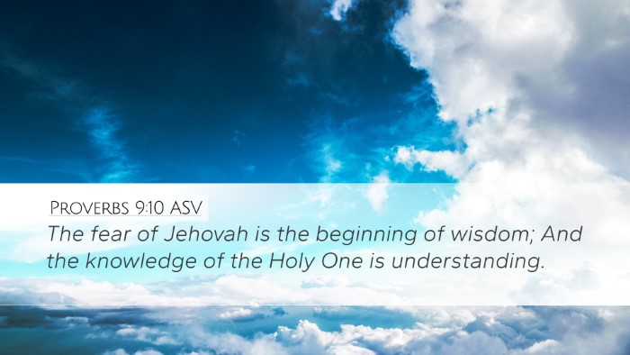 Proverbs 9:10 ASV Bible Verse Image