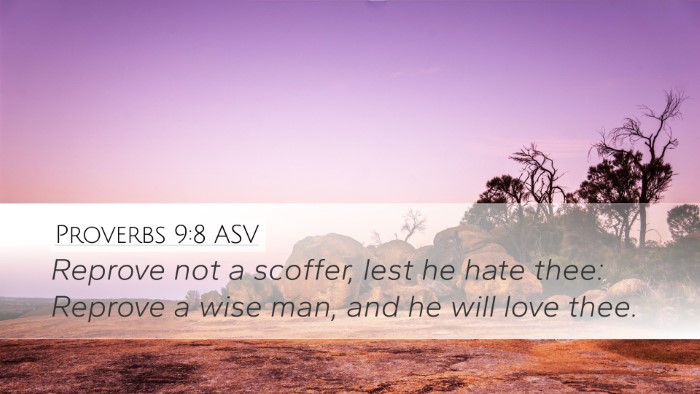 Proverbs 9:8 ASV Bible Verse Image