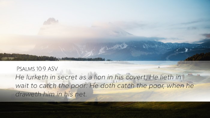 Psalms 10:9 ASV Bible Verse Image