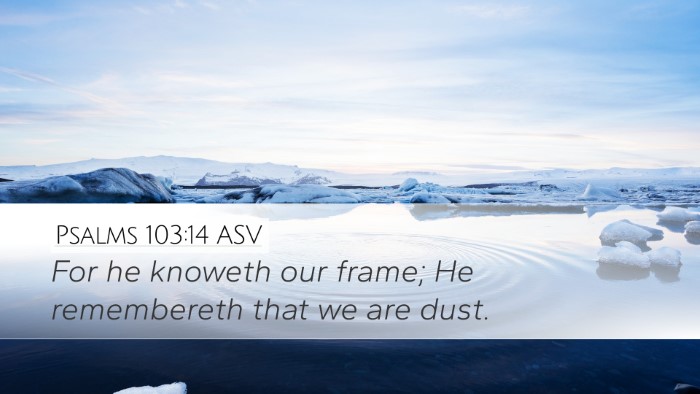 Psalms 103:14 ASV Bible Verse Image