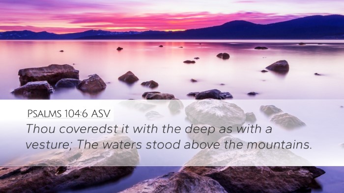 Psalms 104:6 ASV Bible Verse Image