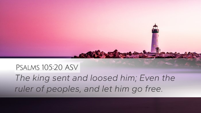 Psalms 105:20 ASV Bible Verse Image