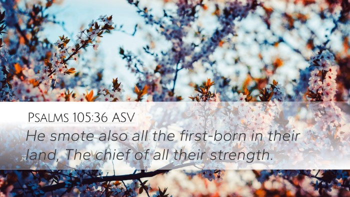 Psalms 105:36 ASV Bible Verse Image