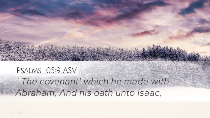 Psalms 105:9 ASV Bible Verse Image