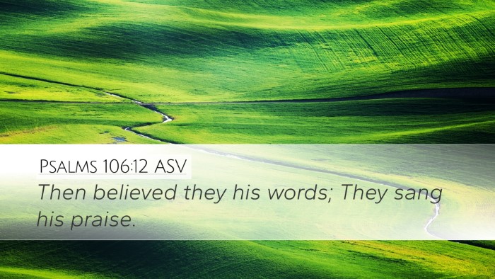 Psalms 106:12 ASV Bible Verse Image