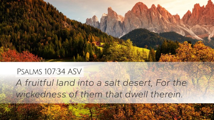 Psalms 107:34 ASV Bible Verse Image