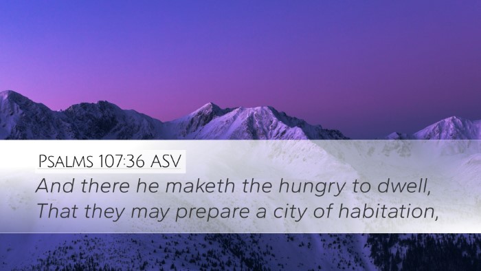 Psalms 107:36 ASV Bible Verse Image