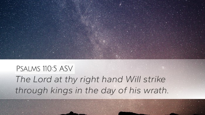 Psalms 110:5 ASV Bible Verse Image