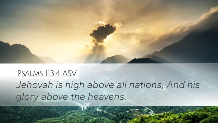 Psalms 113:4 ASV Bible Verse Image