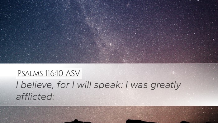 Psalms 116:10 ASV Bible Verse Image