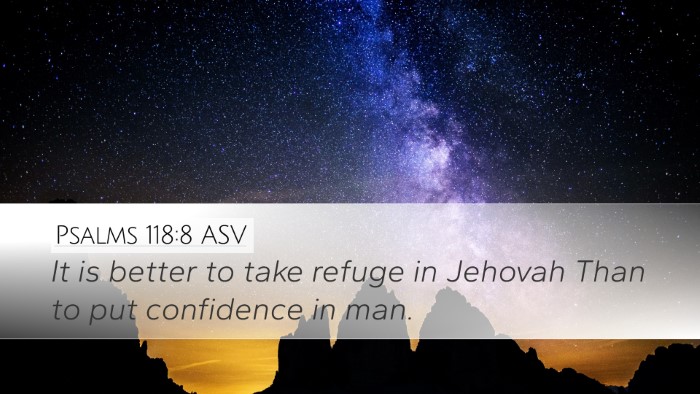 Psalms 118:8 ASV Bible Verse Image