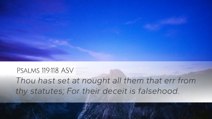 Psalms 119:118 ASV Bible Verse Image