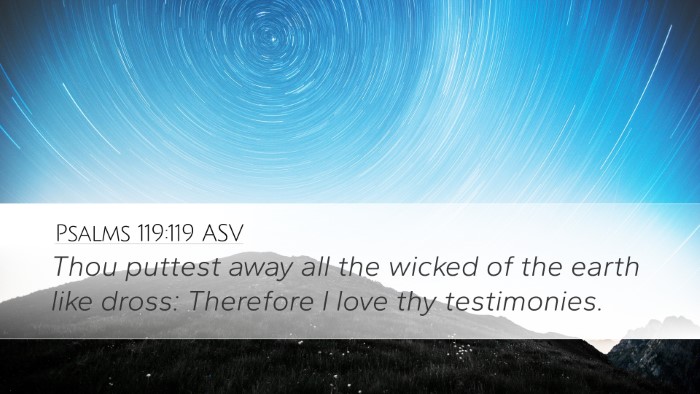 Psalms 119:119 ASV Bible Verse Image