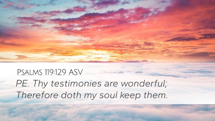 Psalms 119:129 ASV Bible Verse Image
