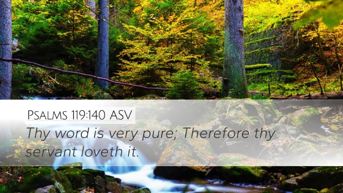 Psalms 119:140 ASV Bible Verse Image