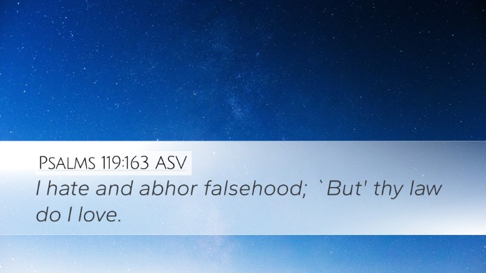 Psalms 119:163 ASV Bible Verse Image