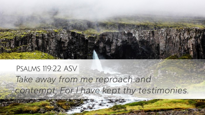 Psalms 119:22 ASV Bible Verse Image