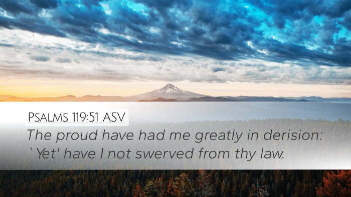 Psalms 119:51 ASV Bible Verse Image