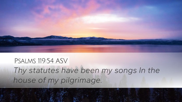 Psalms 119:54 ASV Bible Verse Image