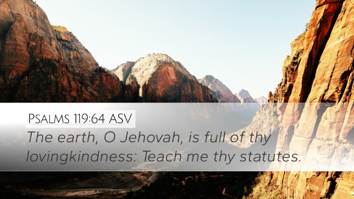 Psalms 119:64 ASV Bible Verse Image