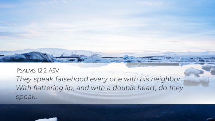 Psalms 12:2 ASV Bible Verse Image