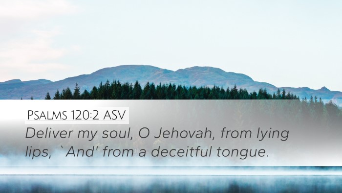Psalms 120:2 ASV Bible Verse Image