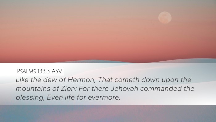 Psalms 133:3 ASV Bible Verse Image