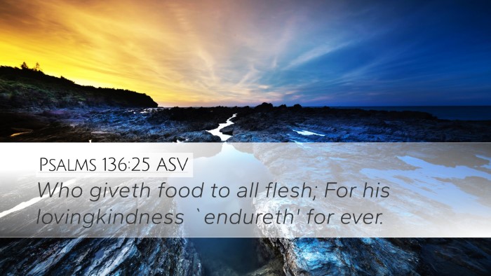 Psalms 136:25 ASV Bible Verse Image