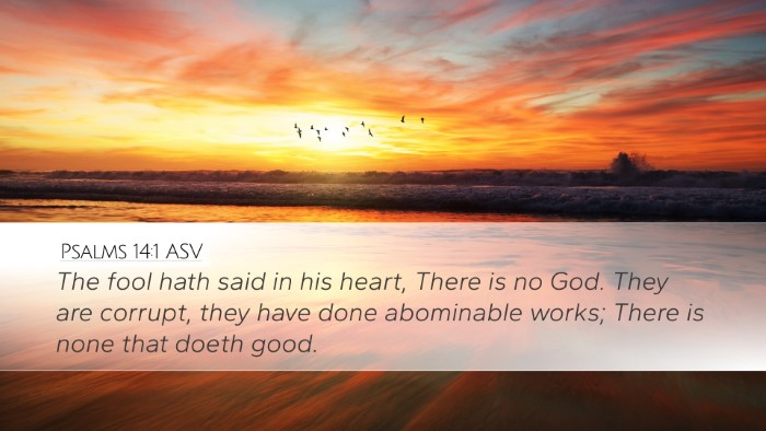 Psalms 14:1 ASV Bible Verse Image