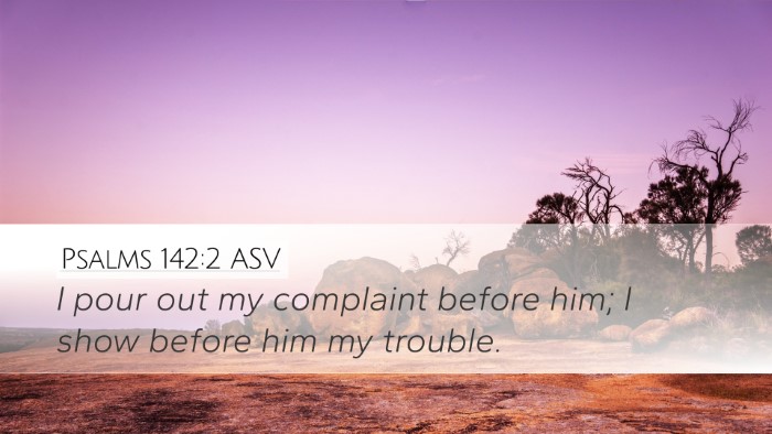 Psalms 142:2 ASV Bible Verse Image